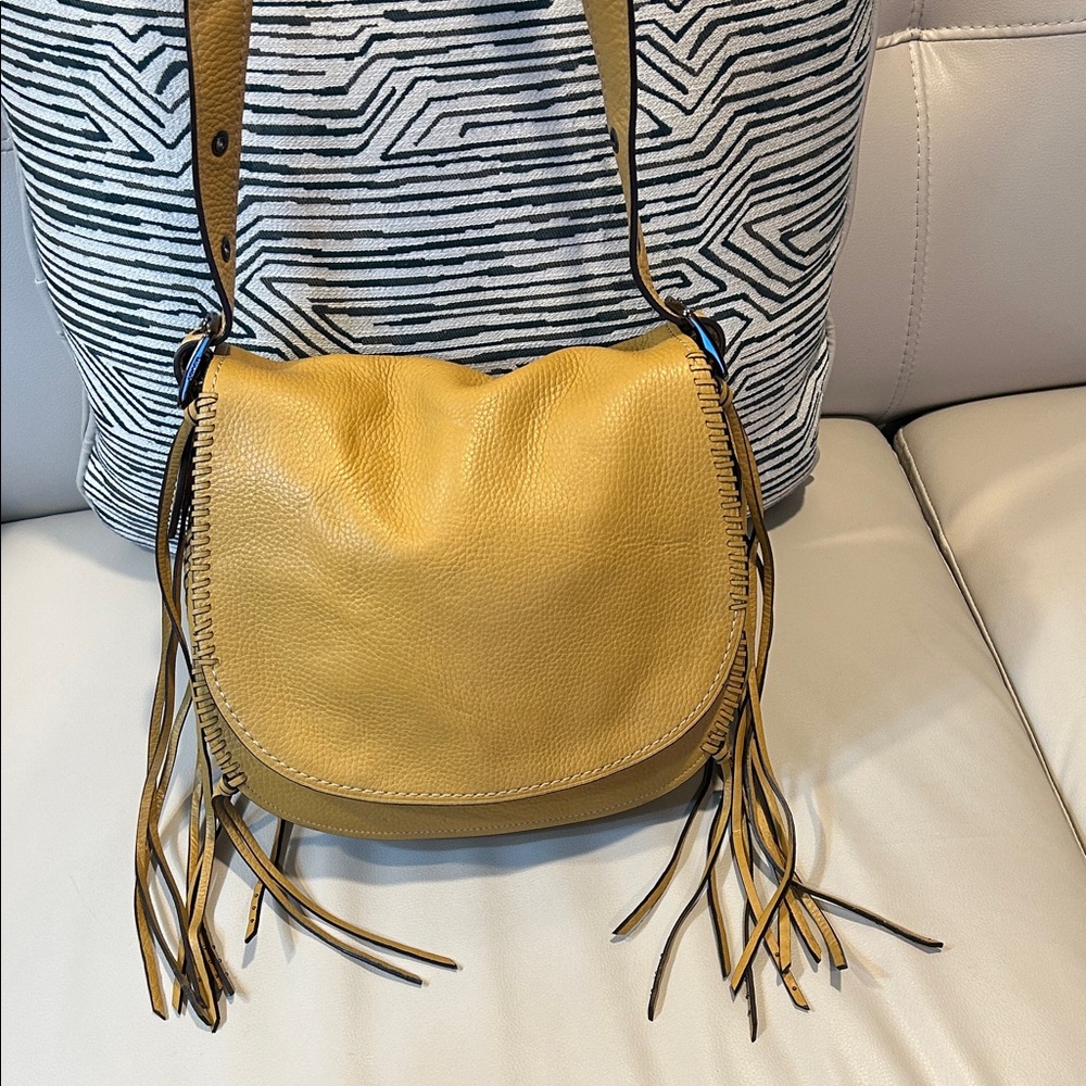Coach 1941 Whipstitch Saddlebag Fringe Braided Pebbled Leather - Picture 10 of 15